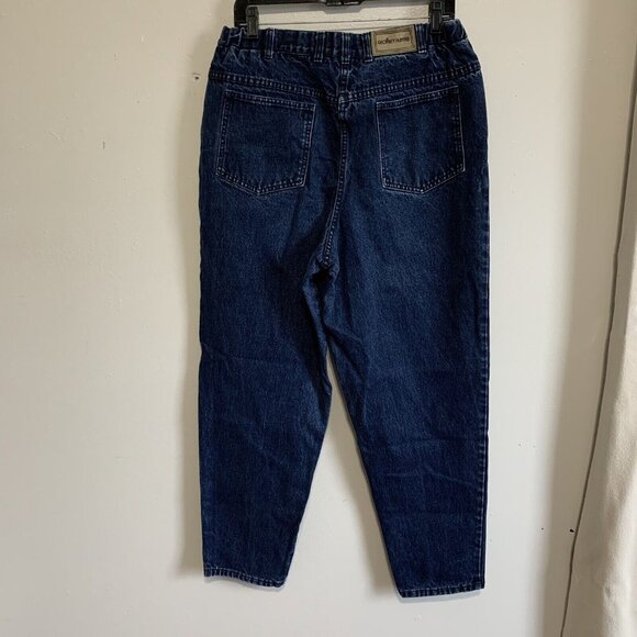 Geoffrey Hunter Women’s Sz 16W High Waist Pleated Jeans Blue Tapered Vintage 80s - Picture 11 of 12